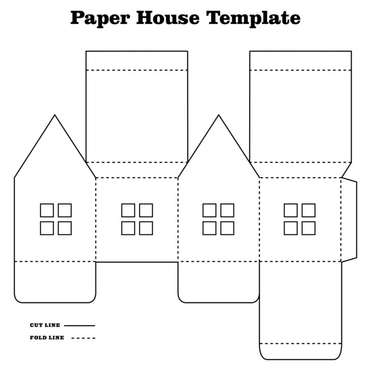 Free Printable 3D House Template