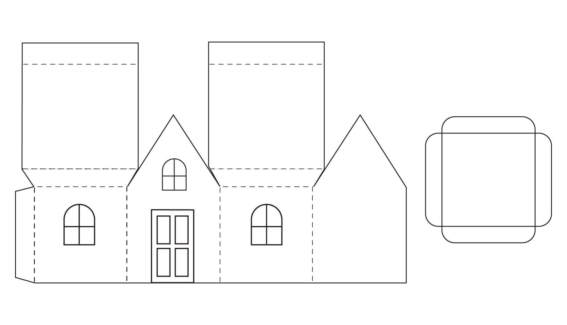 Paper House Template - 20 Free Pdf Printables | Printablee in Free Printable 3D House Template