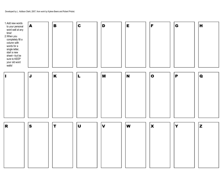 Free Printable Blank Wall Template Printable