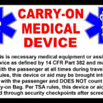Personalized Carry On Medical Device Luggage/Bag Tag | Ebay Intended For Free Printable Cpap Luggage Tag Template