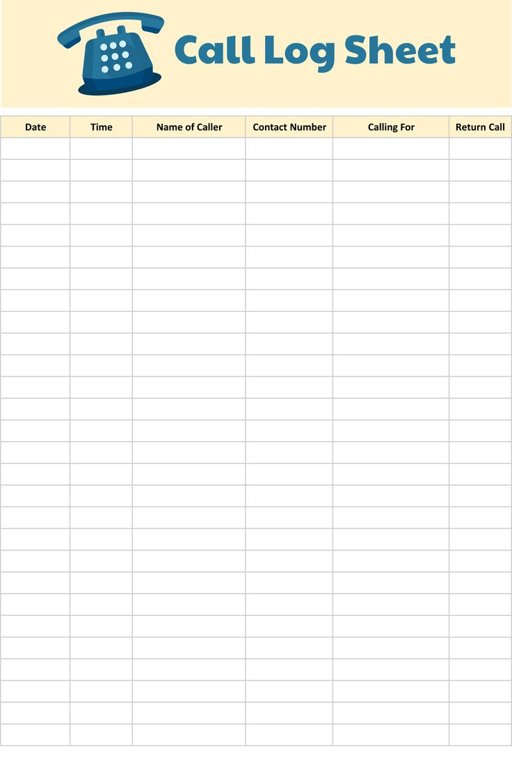 Phone Log Form - 10 Free Pdf Printables | Printablee throughout Free Printable Call Log Template