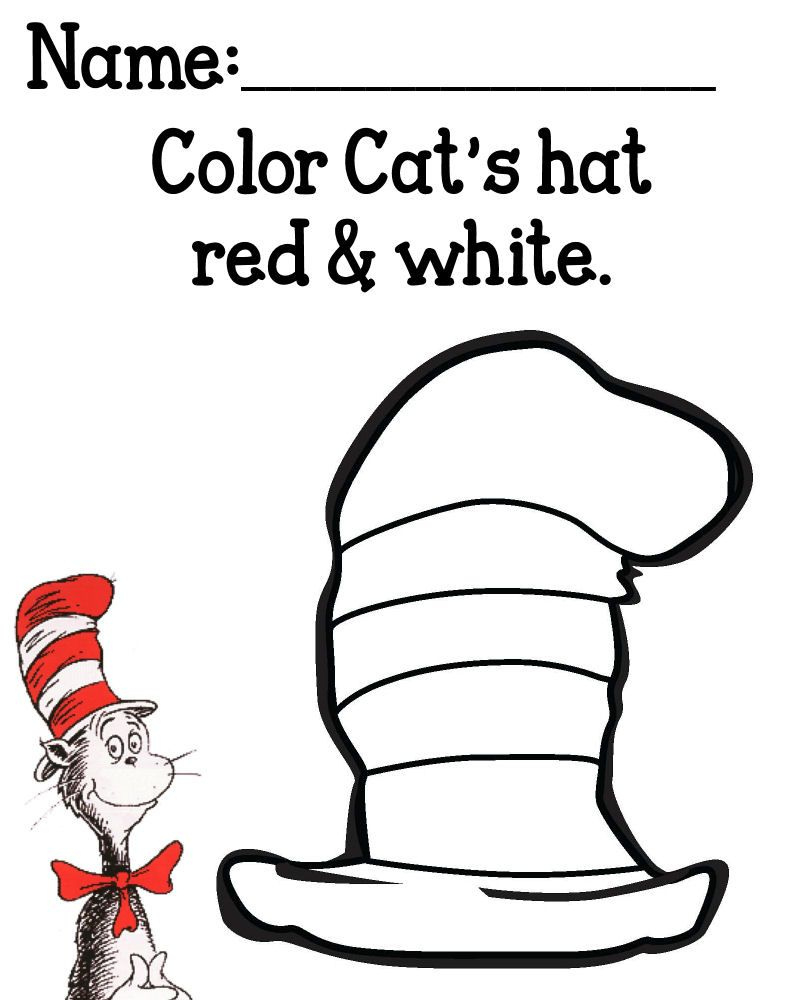 Pin Page pertaining to Free Printable Dr Seuss Hat Template