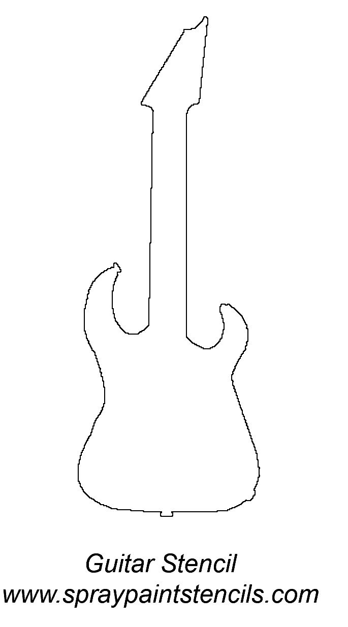 Pin Page pertaining to Free Printable Electric Guitar Template