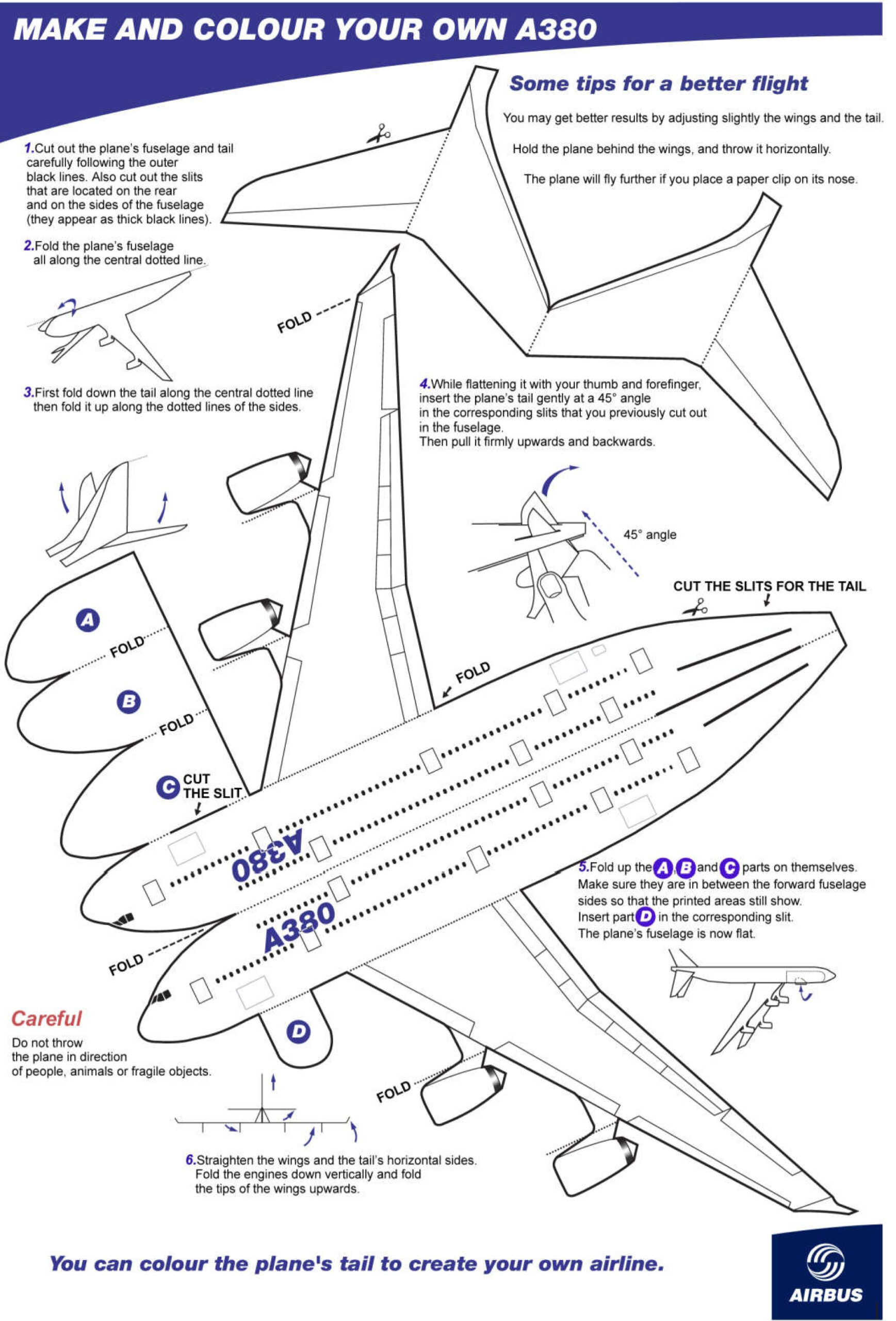 Pin Page with Free Printable Cardboard Airplane Template