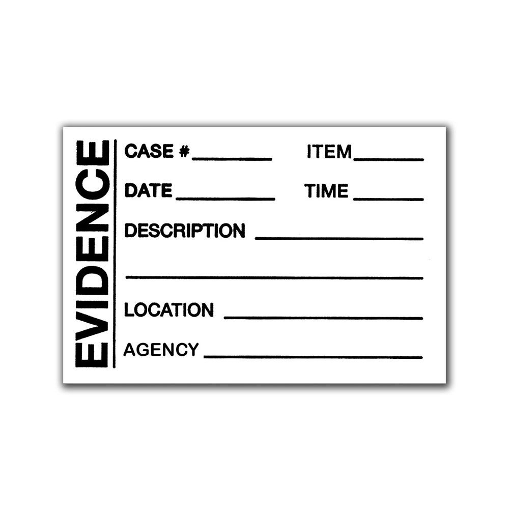 Pin Page with Free Printable Evidence Label Template