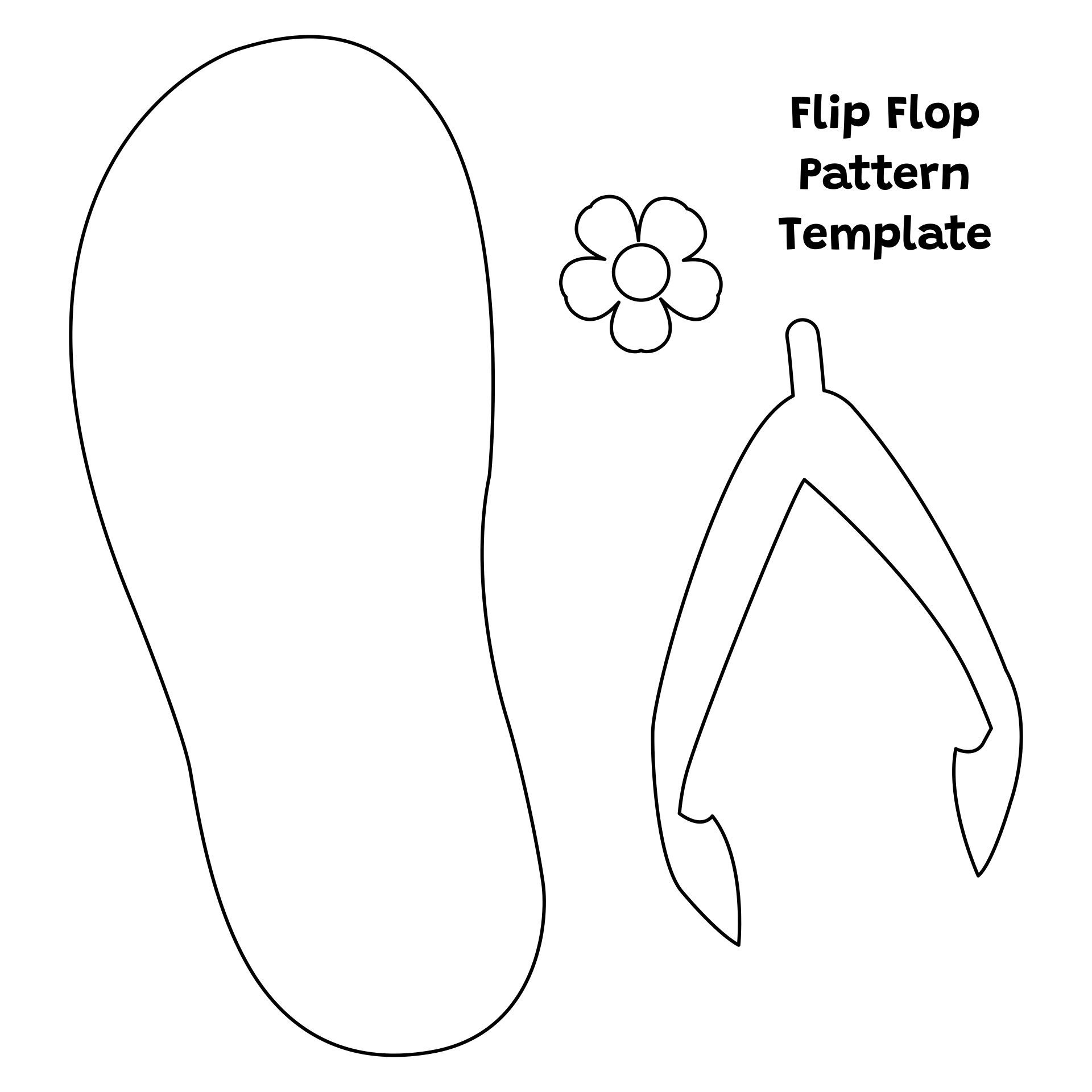 Pin Page with Free Printable Flip Flop Template