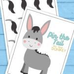Pin The Tail On The Donkey (Free Printable) With Regard To Free Printable Donkey Template Pin The Tail On The Donkey