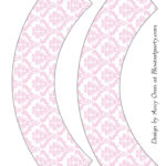 Pink Damask Free Printable Cupcake Wrapper | Pdf Intended For Free Printable Cupcake Wrapper Template