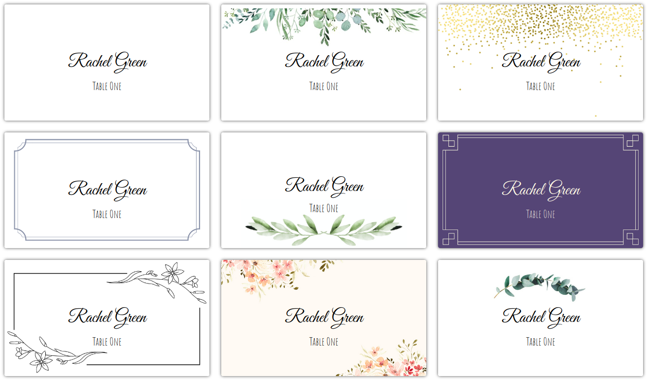 Place Card Me | Printable Place Cards In Under Five Minutes. throughout Free Printable Foldable Place Card Template