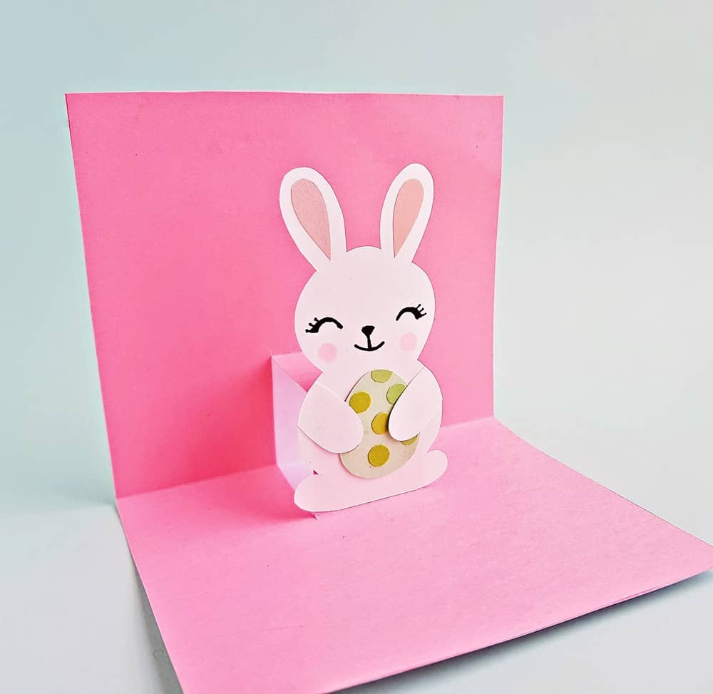 Pop-Up Bunny Easter Card - Cute Easter Craft For Kids With Free throughout Free Printable Easter Pop Up Card Template