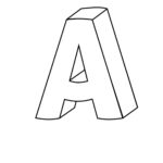 Printable 3D Bubble Letter A In Free Printable 3D Letters Template