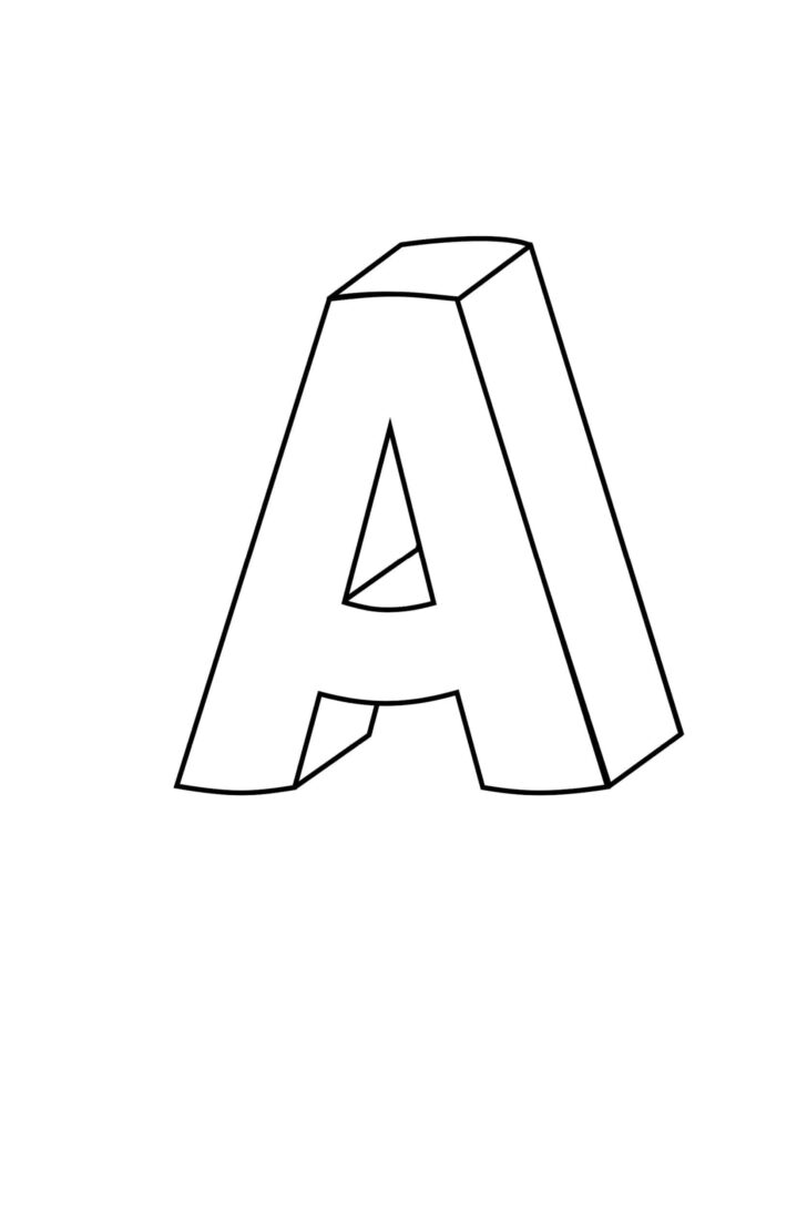 Free Printable 3D Letters Template