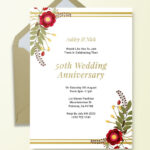 Printable 50Th Wedding Anniversary Invitation Template In Psd Intended For Free Printable 50Th Wedding Anniversary Invitation Template