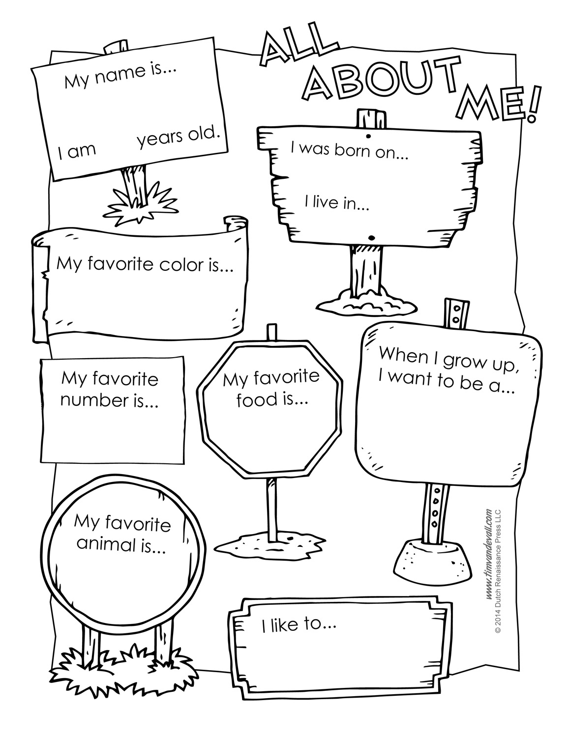 Printable All About Me Poster &amp;amp; All About Me Template Pdf intended for Free Printable All About Me Poster Template