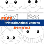 Printable Animal Crowns For Kids Within Free Printable Animal Headband Template