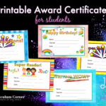 Printable Award Certificates   The Curriculum Corner 123 Regarding Free Printable Award Template For Students