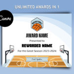 Printable Awards Basketball Certificate Template | Amwa Templates For Free Printable Basketball Certificate Template