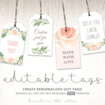 Printable Baby Shower Labels Pertaining To Free Printable Bridal Shower Favor Tags Template
