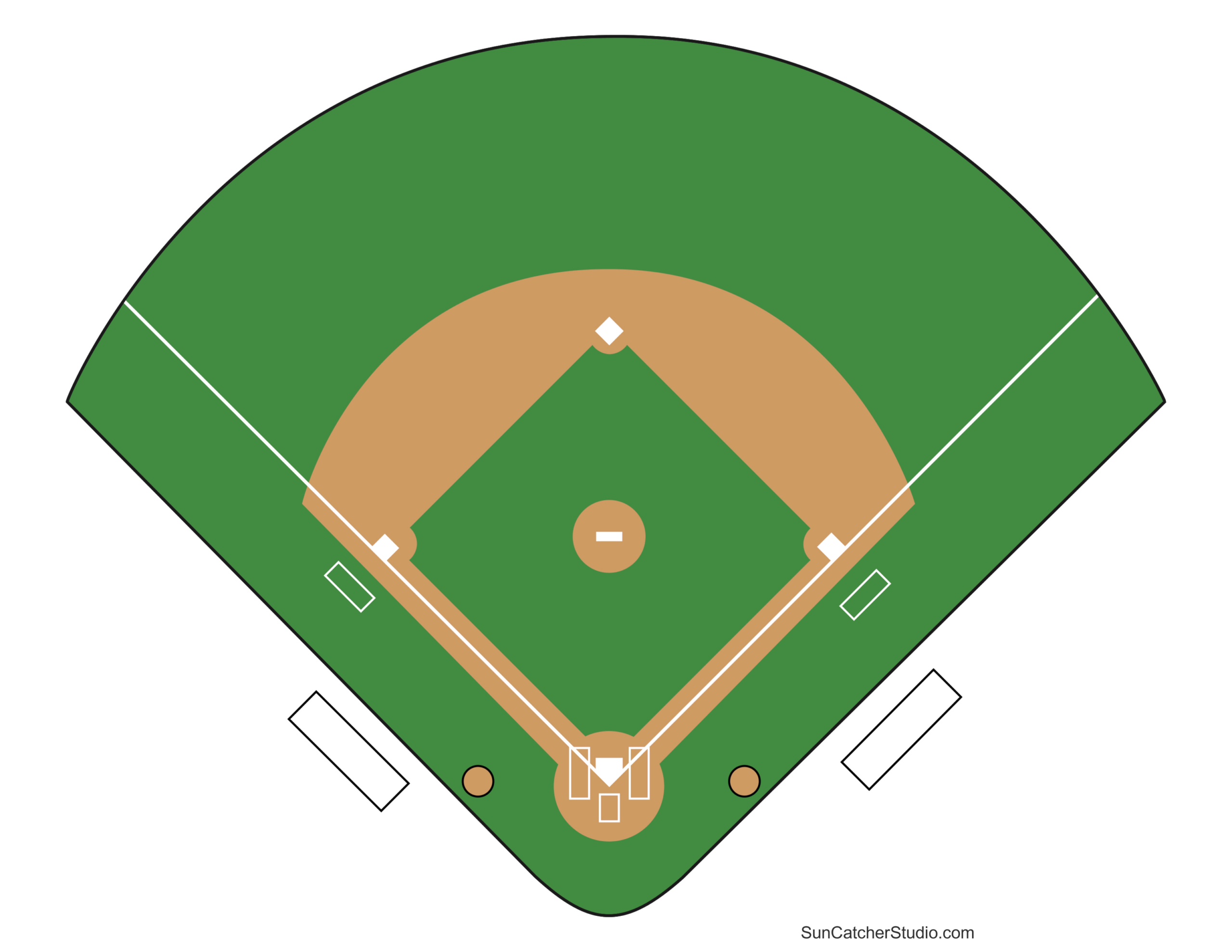 Printable Baseball Field Diagram (Softball Diamond) Templates throughout Free Printable Baseball Template Printable