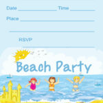 Printable Beach Party Invitations With Free Printable Beach Party Invitations Template
