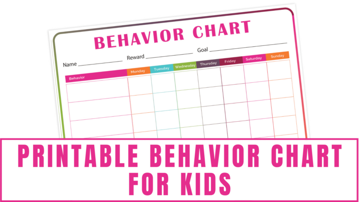 Free Printable Behavior Chart Template