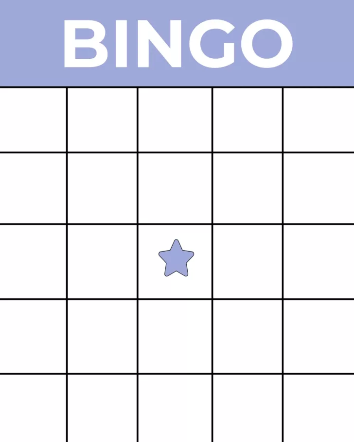 Free Printable Bingo Template Blank