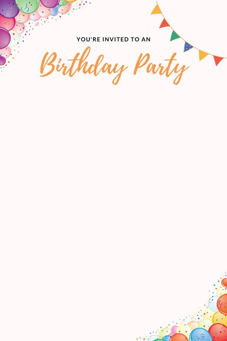 Free Printable Blank Invitations Template