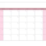 Printable Blank Calendar Templates   World Of Printables For Free Printable Blank Monthly Calendar Template