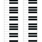 Printable Blank Piano Keyboard In Landscape Format Templates Intended For Free Printable Blank Piano Keyboard Template