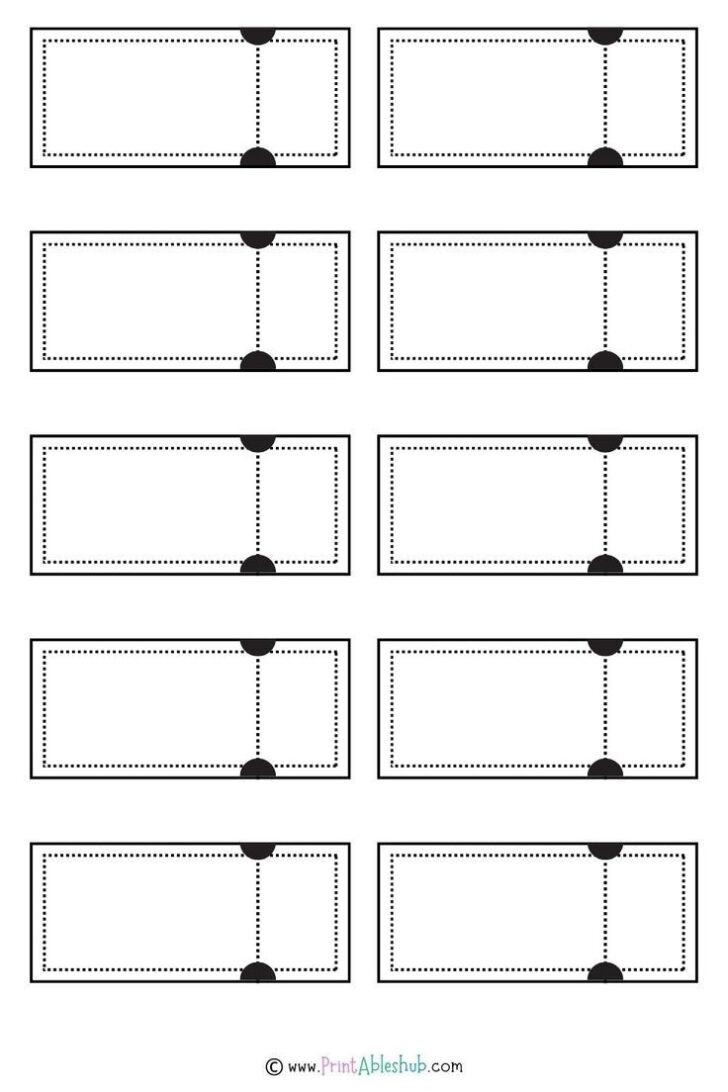 Free Printable Blank Raffle Ticket Template