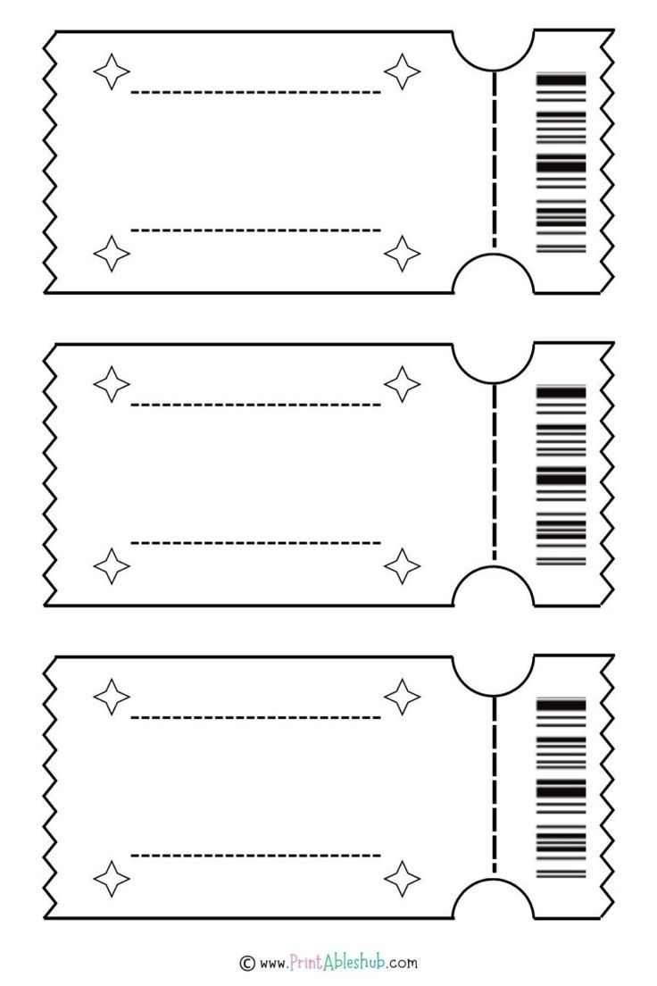 Printable Blank Ticket Design Templates within Free Printable Blank Ticket Template