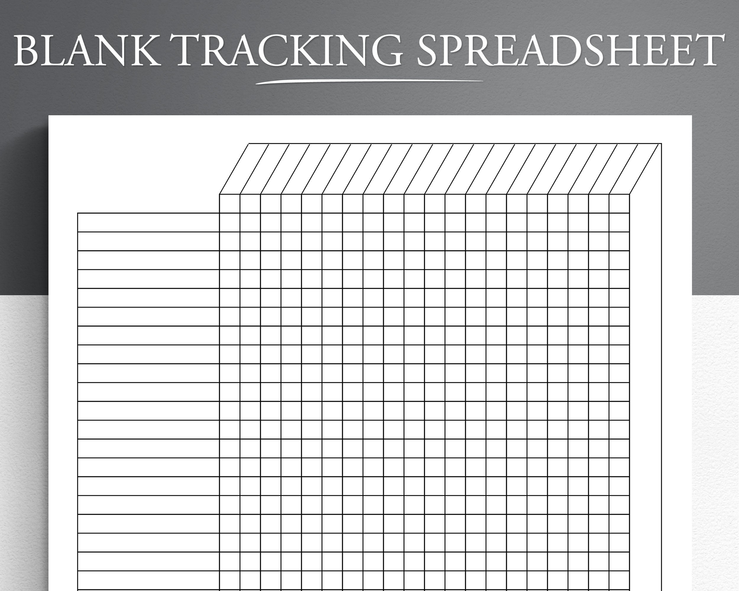 Printable Blank Tracking Spreadsheet. Printable Pdf, Excel, Google in Free Printable Blank Spreadsheet Template