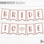 Printable Bride To Be Banner Instant Download Diy Download & Print Regarding Free Printable Bridal Shower Banner Template