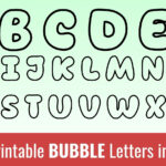 Printable Bubble Letters: Free Alphabet Font & Letter Templates In Free Printable Bubble Letter Template