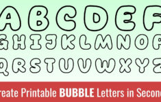 Printable Bubble Letters: Free Alphabet Font & Letter Templates in Free Printable Bubble Letter Template