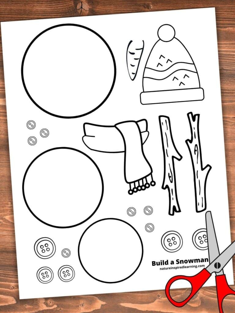 Printable Build A Snowman Craft (With Free Template) pertaining to Free Printable Build a Snowman Template