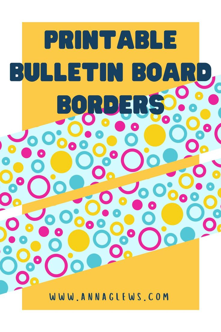 Printable Bulletin Board Borders | Bright Colorful Colourful Spots inside Free Printable Bulletin Board Borders Template For Office