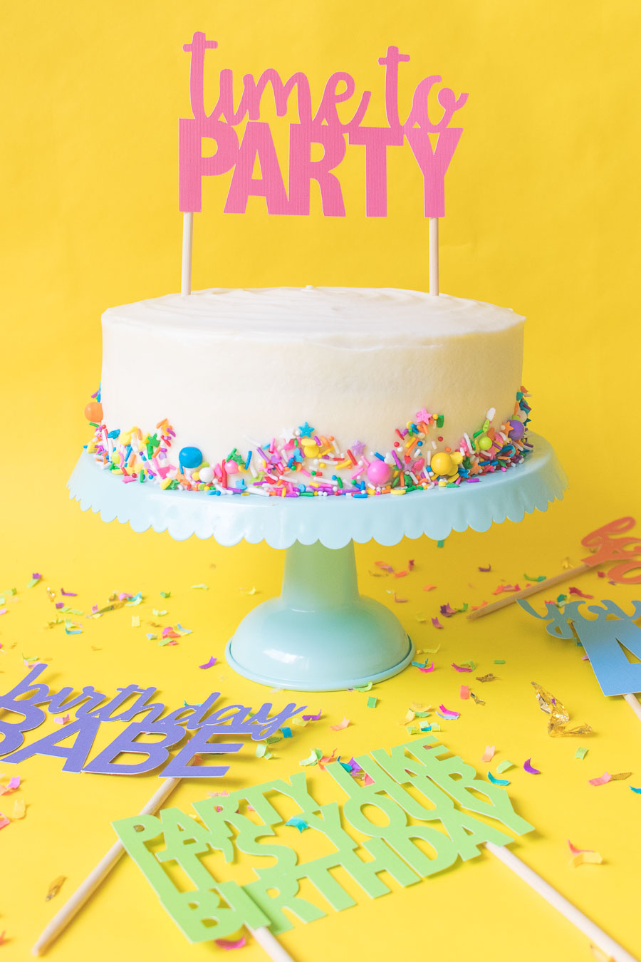 Printable Cake Toppers For Birthdays (+ Free Svg Templates!) in Free Printable DIY Cake Topper Template