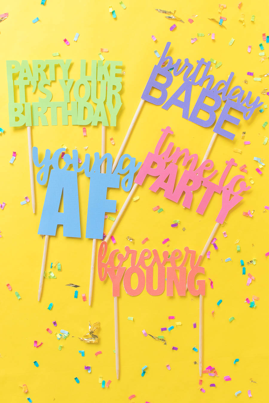 Printable Cake Toppers For Birthdays (+ Free Svg Templates!) with Free Printable Cake Topper Template