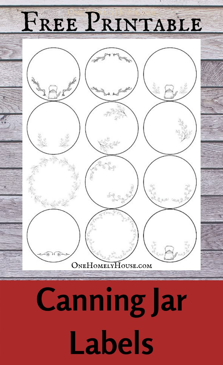 Printable Canning Jar Labels with regard to Free Printable Canning Label Template