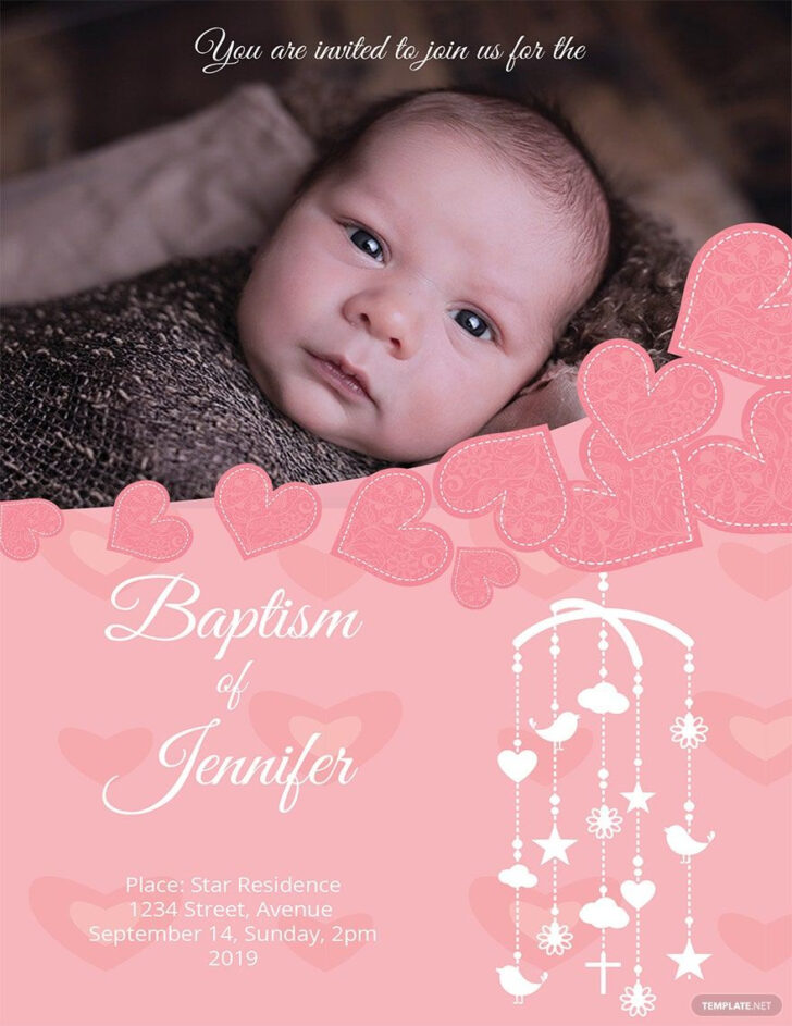 Free Printable Baptism Invitations Template