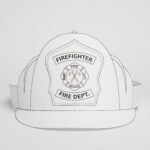 Printable Coloring Firefighter Paper Helmet Fun Kids Craft Pdf Throughout Free Printable Fireman Hat Template