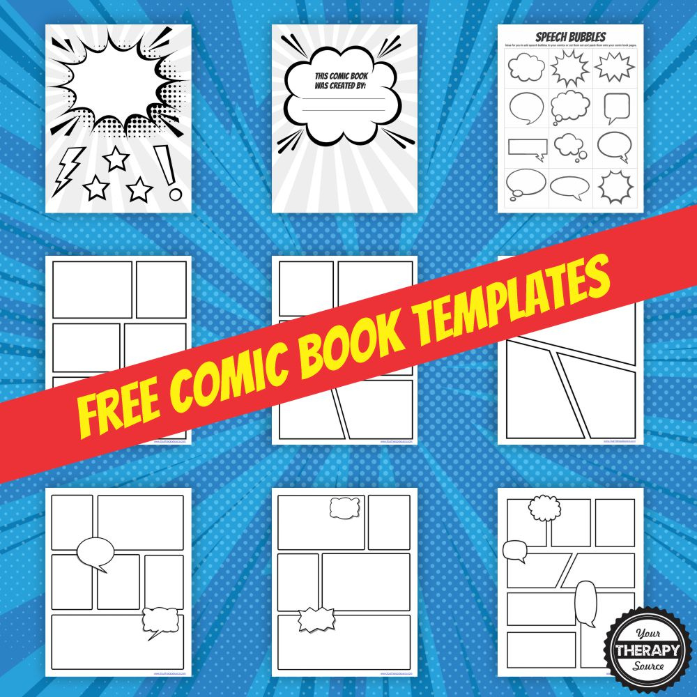 Printable Comic Strip Template: A Free Resource For All Ages inside Free Printable Comic Book Template