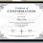 Printable Confirmation Certificate, Church Certificate Template Inside Free Printable Catholic Confirmation Certificate Template