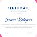 Printable Congratulations Certificate Free Google Docs Template In Free Printable Congratulations Certificate Template