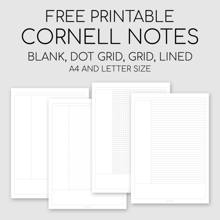 Free Printable Cornell Notes Template