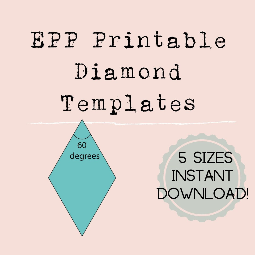 Printable Diamond Templates In 5 Sizes 60 Degree 6 Point Star for Free Printable 60 Degree Diamond Template