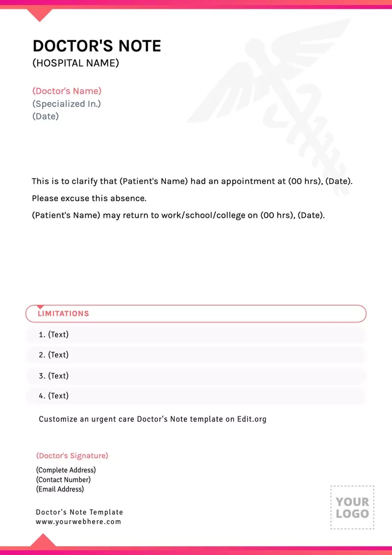 Printable Doctor&amp;#039;S Note Templates For Work Absence inside Free Printable Doctors Note For Work Template