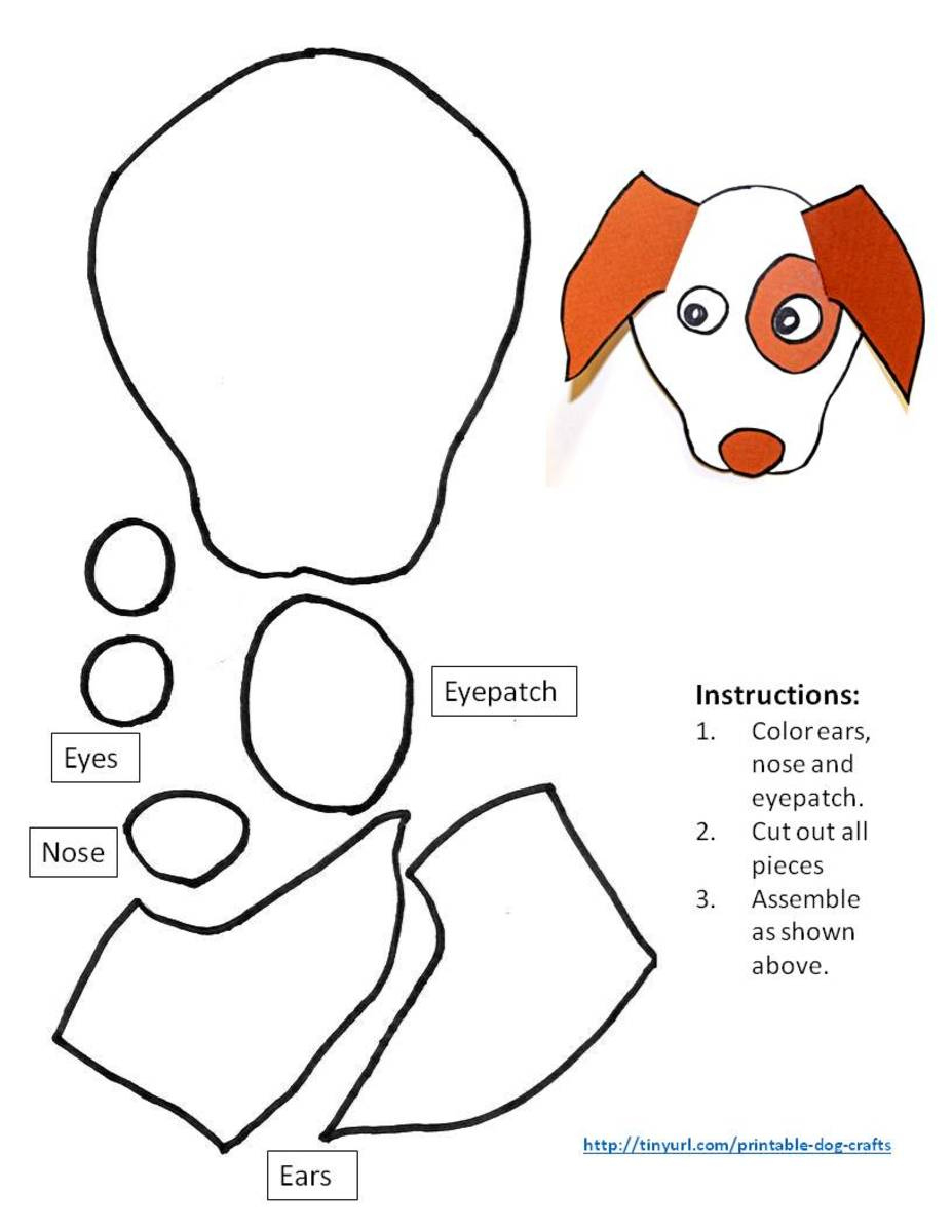 Printable Dog Patterns With Simple Shapes For Kids&amp;#039; Crafts - Hubpages pertaining to Free Printable Dog Face Template