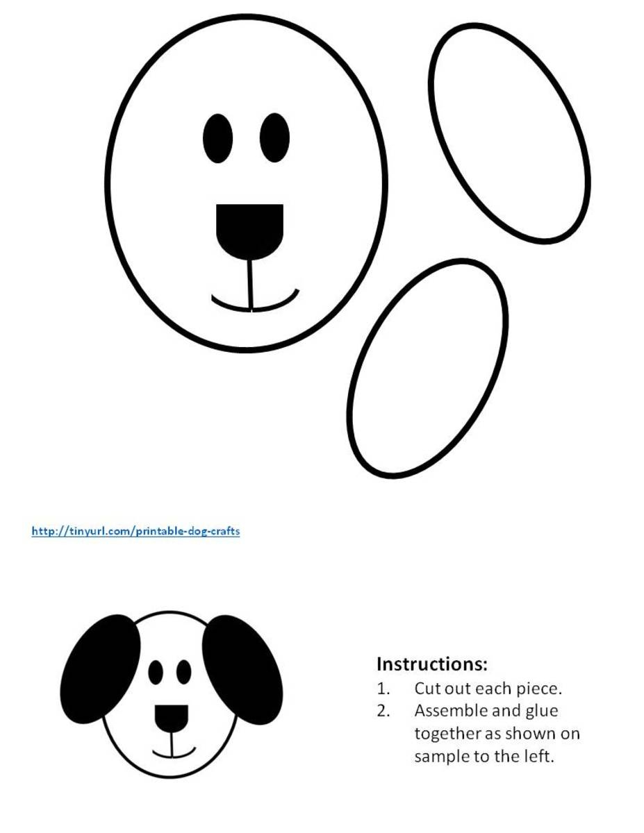 Printable Dog Patterns With Simple Shapes For Kids&amp;#039; Crafts - Hubpages pertaining to Free Printable Dog Face Template